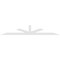Ekena Millwork Saratoga Architectural Grade PVC Gable Bracket, 108"W x 18"H x 2"D x 4"F, 4/12 Pitch GBP108X18X0204SAR00 - alternate 3